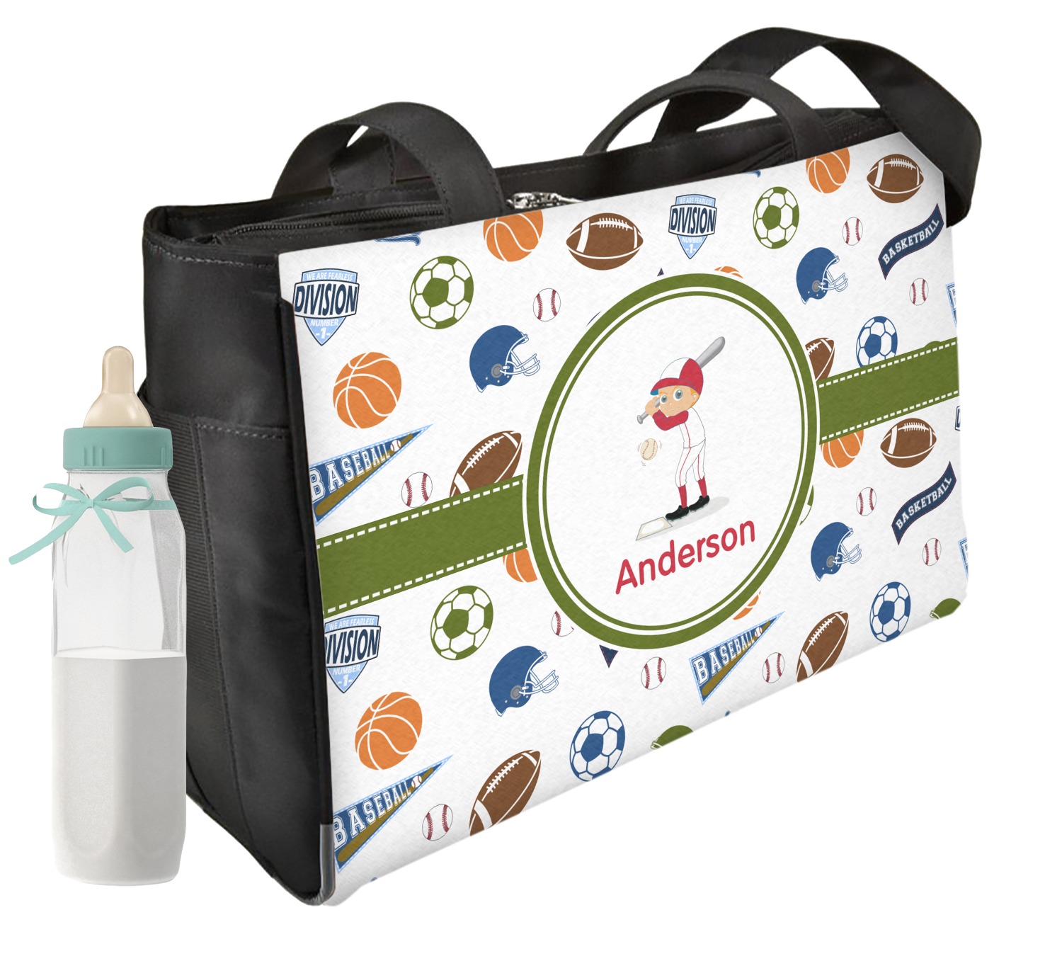 Sports Diaper Bag Front (Personalized) YouCustomizeIt