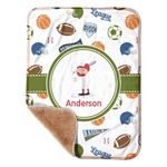 Sports Sherpa Baby Blanket - 30" x 40" w/ Name or Text