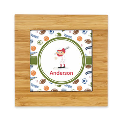 Sports Bamboo Trivet with Ceramic Tile Insert (Personalized)