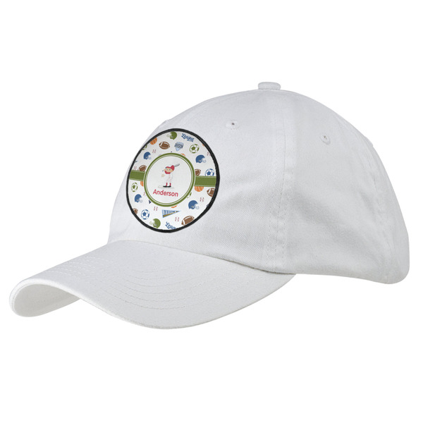 Custom Sports Baseball Cap - White (Personalized)