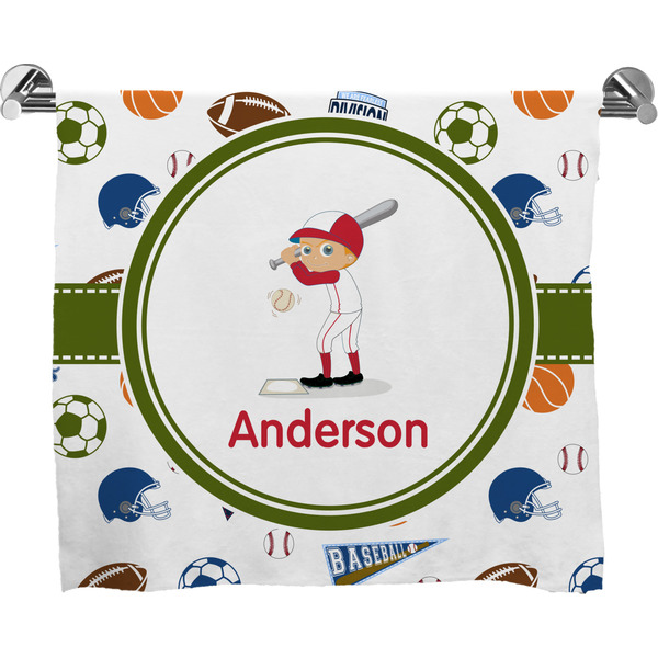 Custom Sports Bath Towel (Personalized)