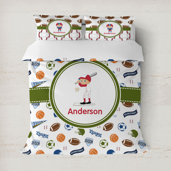 Custom Sports Duvet Cover Set - Full / Queen (Personalized)