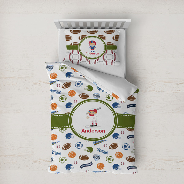Custom Sports Duvet Cover Set - Twin XL (Personalized)