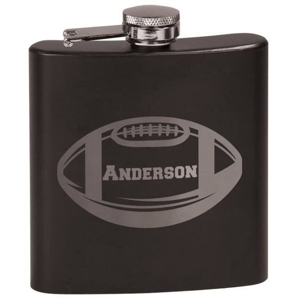 Custom Sports Black Flask Set (Personalized)