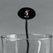 Sports Black Plastic 7" Stir Stick - Oval - Main
