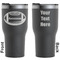 Sports Black RTIC Tumbler - Front and Back