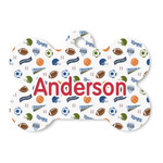 Sports Bone Shaped Dog ID Tag (Personalized)