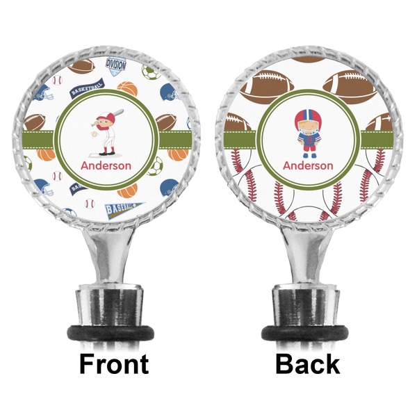 Sports Bottle Stopper - Front and Back