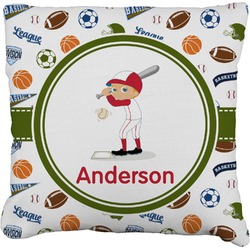 Sports Faux-Linen Throw Pillow 18" (Personalized)