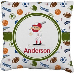 Sports Faux-Linen Throw Pillow 20" (Personalized)
