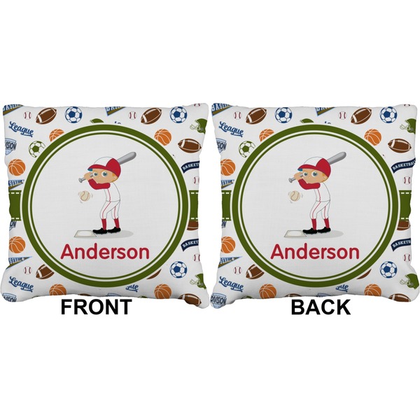 Sports Burlap Pillow Approval