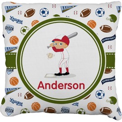 Sports Faux-Linen Throw Pillow (Personalized)