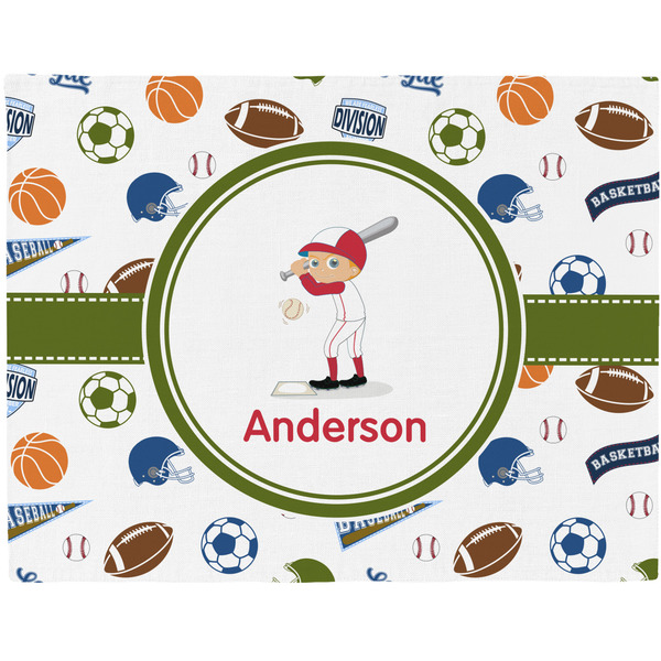 Custom Sports Woven Fabric Placemat - Twill w/ Name or Text