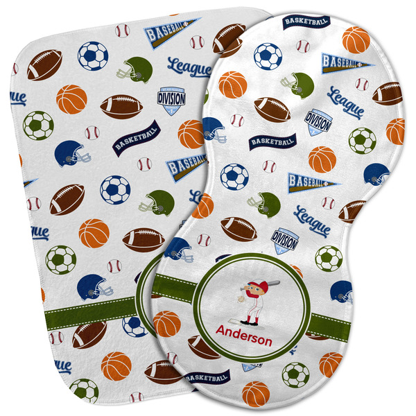 Custom Sports Burp Cloth (Personalized)