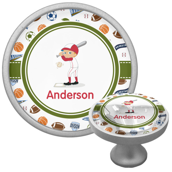 Sports Cabinet Knob - Nickel - Multi Angle