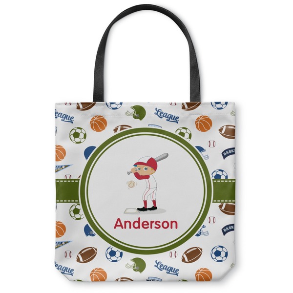 Custom Sports Canvas Tote Bag - Small - 13"x13" (Personalized)