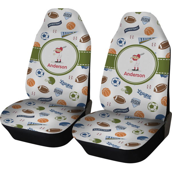 Custom Sports Car Seat Covers (Set of Two) (Personalized)
