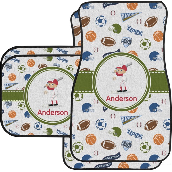 Custom Sports Car Floor Mats Set - 2 Front & 2 Back (Personalized)