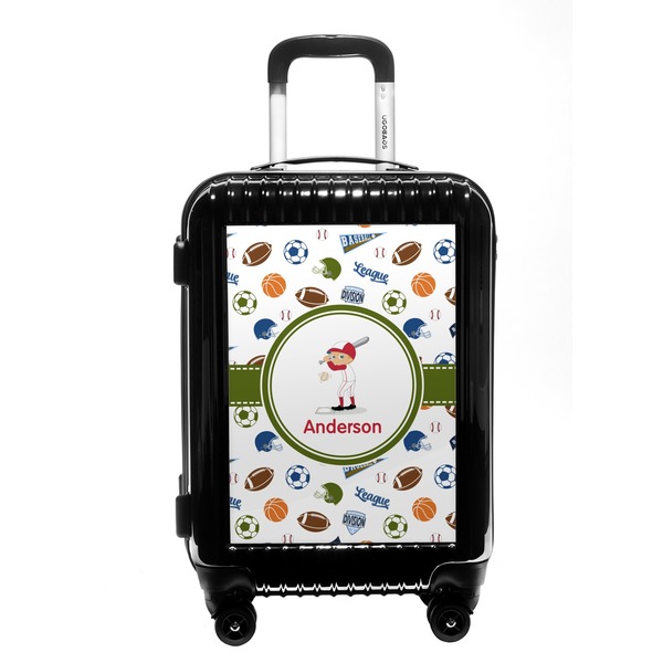 Custom Sports Carry On Hard Shell Suitcase (Personalized)