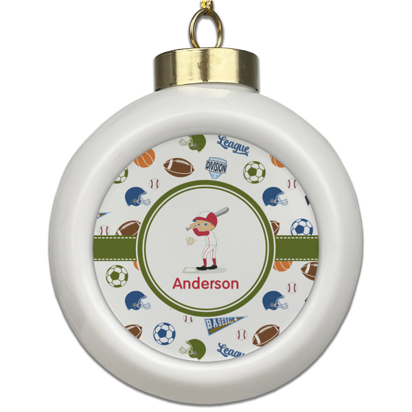 Custom Sports Ceramic Ball Ornament (Personalized)