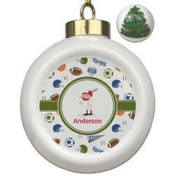 Sports Ceramic Ball Ornament - Christmas Tree (Personalized)