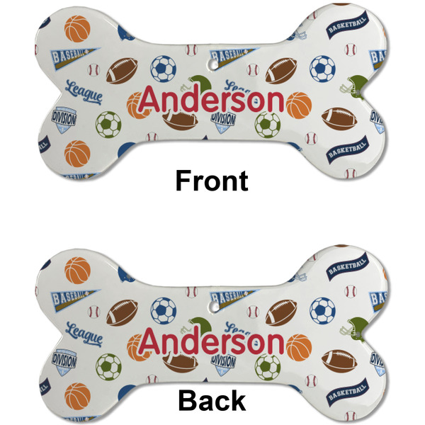 Sports Ceramic Flat Ornament - Bone Front & Back (APPROVAL)