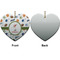 Sports Ceramic Flat Ornament - Heart Front & Back (APPROVAL)