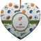 Sports Ceramic Flat Ornament - Heart (Front)