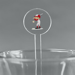 Sports 5.5" Round Plastic Stir Sticks - Clear
