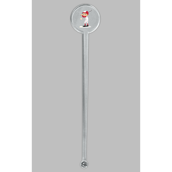Sports Clear Plastic 7" Stir Stick - Round - Single Stick
