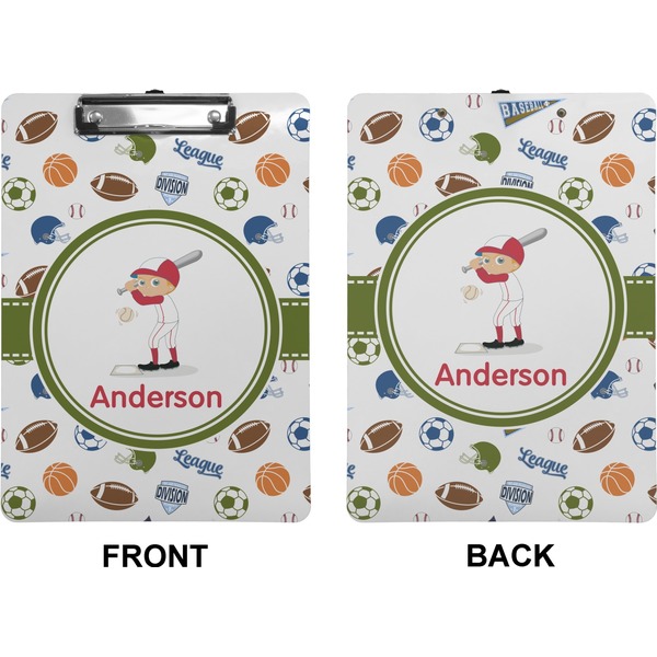Sports Clipboard (Letter) (Front + Back)