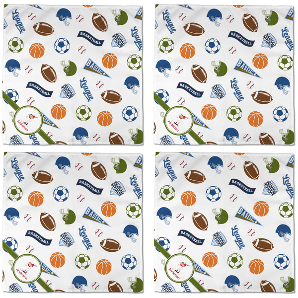 Sports Cloth Napkins - Personalized Dinner (APPROVAL) Set of 4