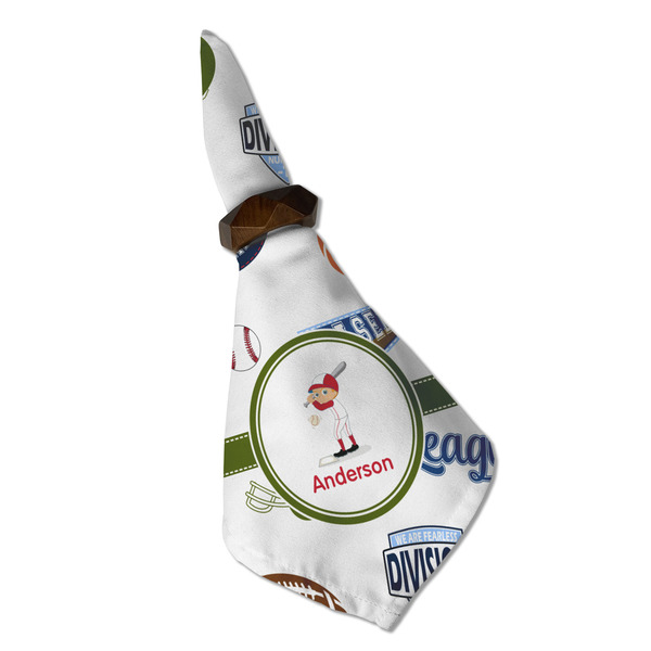 Sports Cloth Napkins - Personalized Dinner (Folded in Ring) (MAIN)