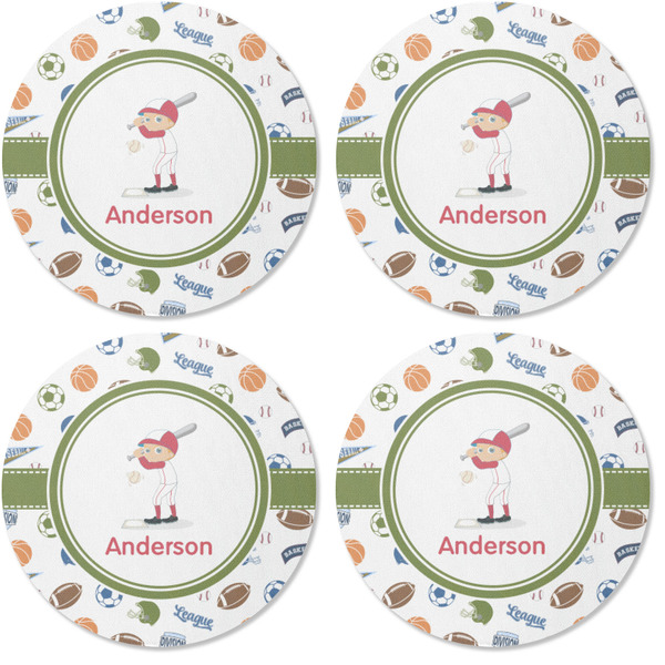 Sports Coaster Round Rubber Back - Apvl