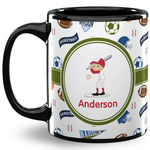 Sports 11 Oz Coffee Mug - Black (Personalized)
