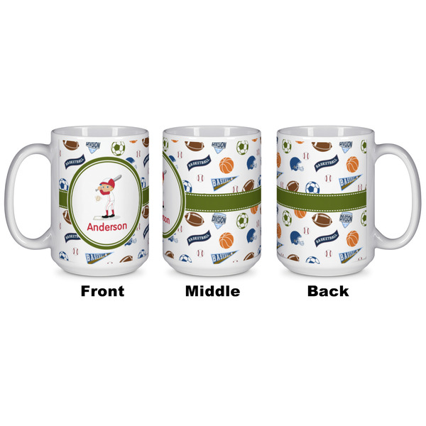 Sports Coffee Mug - 15 oz - White APPROVAL