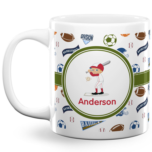 Sports Coffee Mug - 20 oz - White