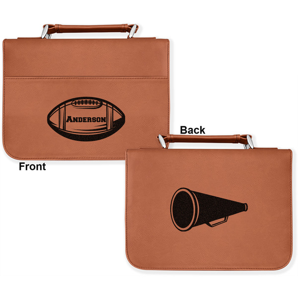 Sports Cognac Leatherette Bible Covers - Large Double Sided Apvl