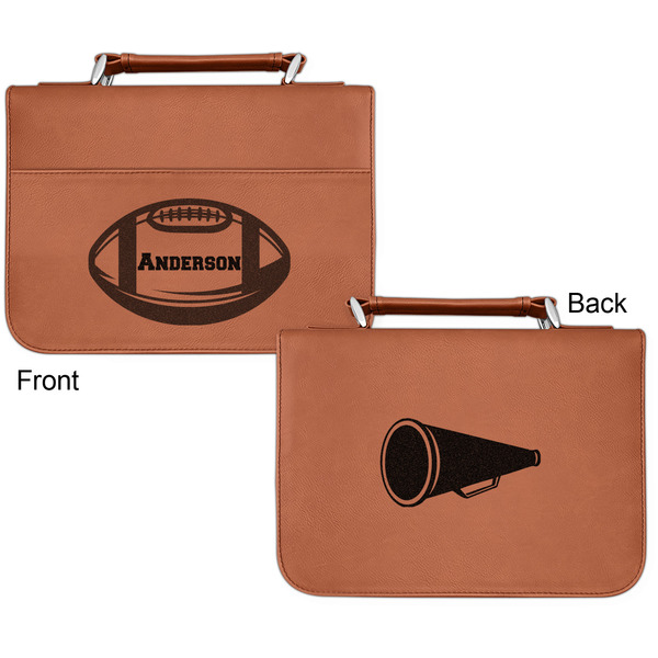 Sports Cognac Leatherette Bible Covers - Small Double Sided Apvl