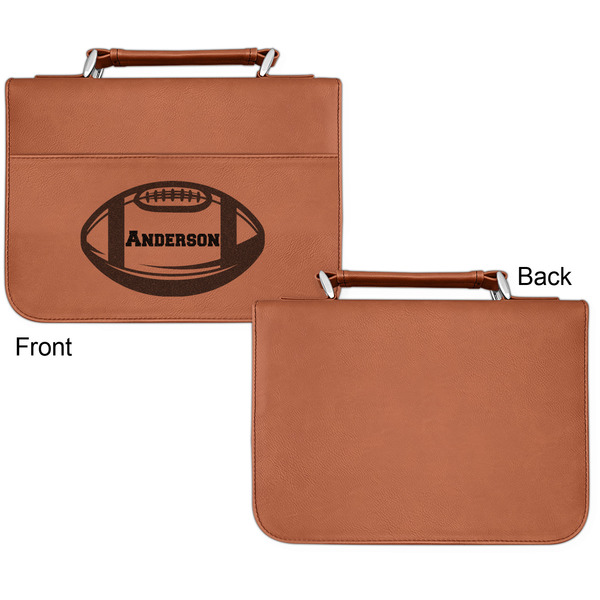 Sports Cognac Leatherette Bible Covers - Small Single Sided Apvl