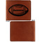 Sports Cognac Leatherette Bifold Wallets - Front and Back Single Sided - Apvl