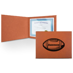 Sports Leatherette Certificate Holder - Front (Personalized)