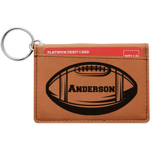 Custom Sports Leatherette Keychain ID Holder - Double Sided (Personalized)
