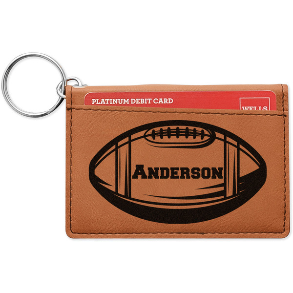 Custom Sports Leatherette Keychain ID Holder - Single Sided (Personalized)