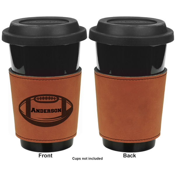 Sports Cognac Leatherette Mug Sleeve - Single Sided Apvl