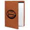 Sports Cognac Leatherette Portfolios with Notepad - Large - Main