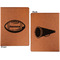 Sports Cognac Leatherette Portfolios with Notepad - Small - Double Sided- Apvl