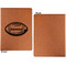 Sports Cognac Leatherette Portfolios with Notepad - Small - Single Sided- Apvl