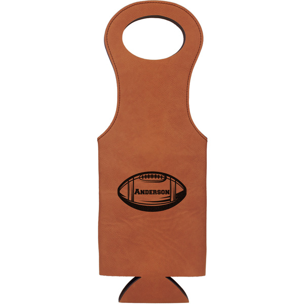 Custom Sports Leatherette Wine Tote - Double Sided (Personalized)