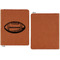 Sports Cognac Leatherette Zipper Portfolios with Notepad - Single Sided - Apvl
